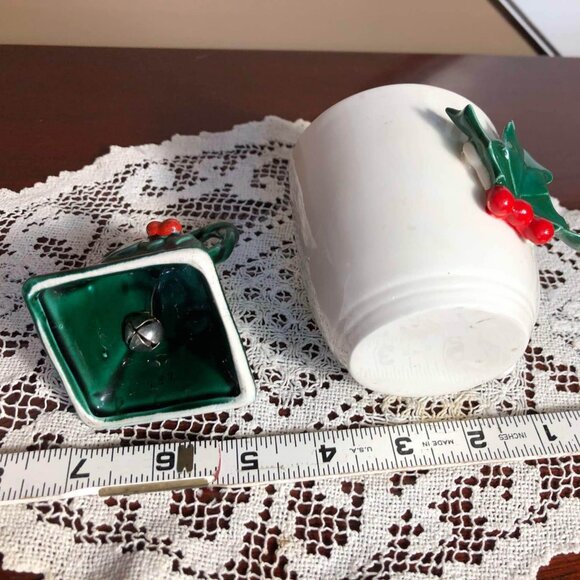 Lefton Holly Berry bell and white cup - Picture 6 of 8